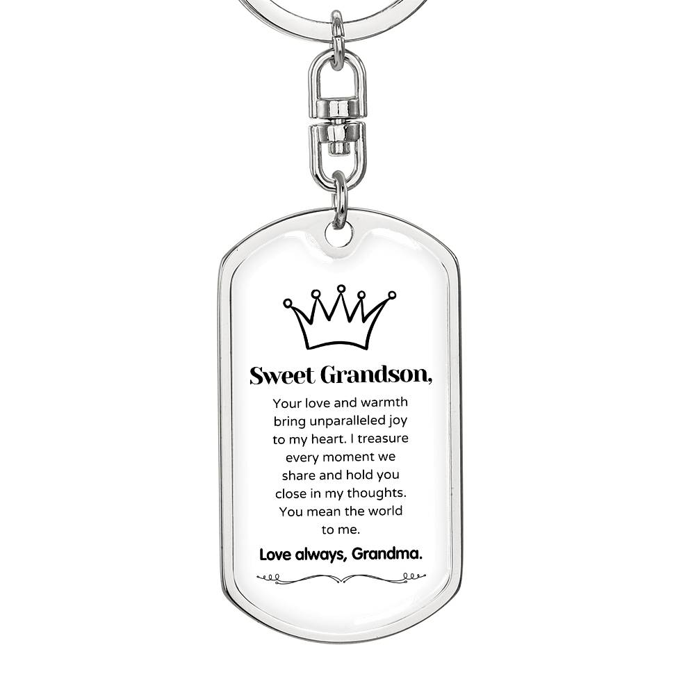 To my Grandson - Grandson gift keychain - Keychain for Grandson - Grandson Day 2024