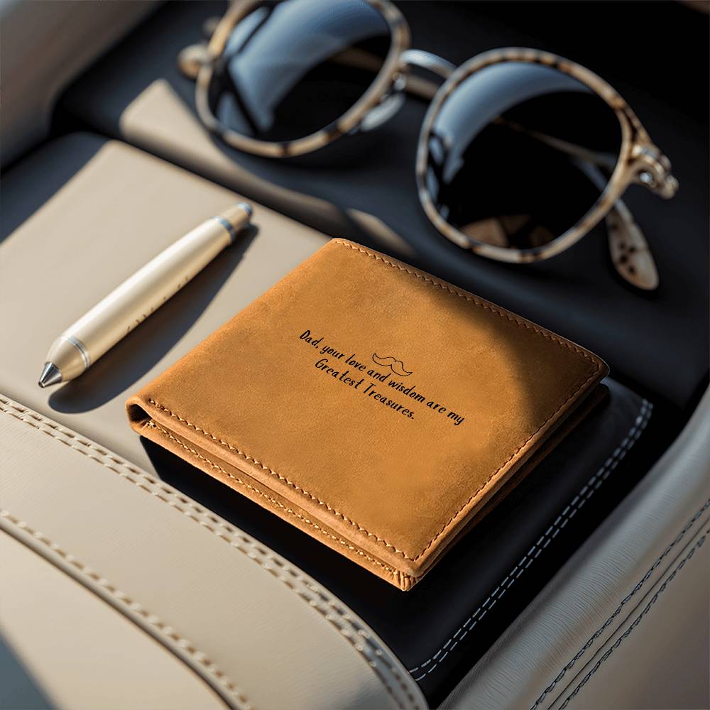 Wallet for Dad - Leather Wallet for Him - Gifts for Fathers on Christmas - Son to dad gift