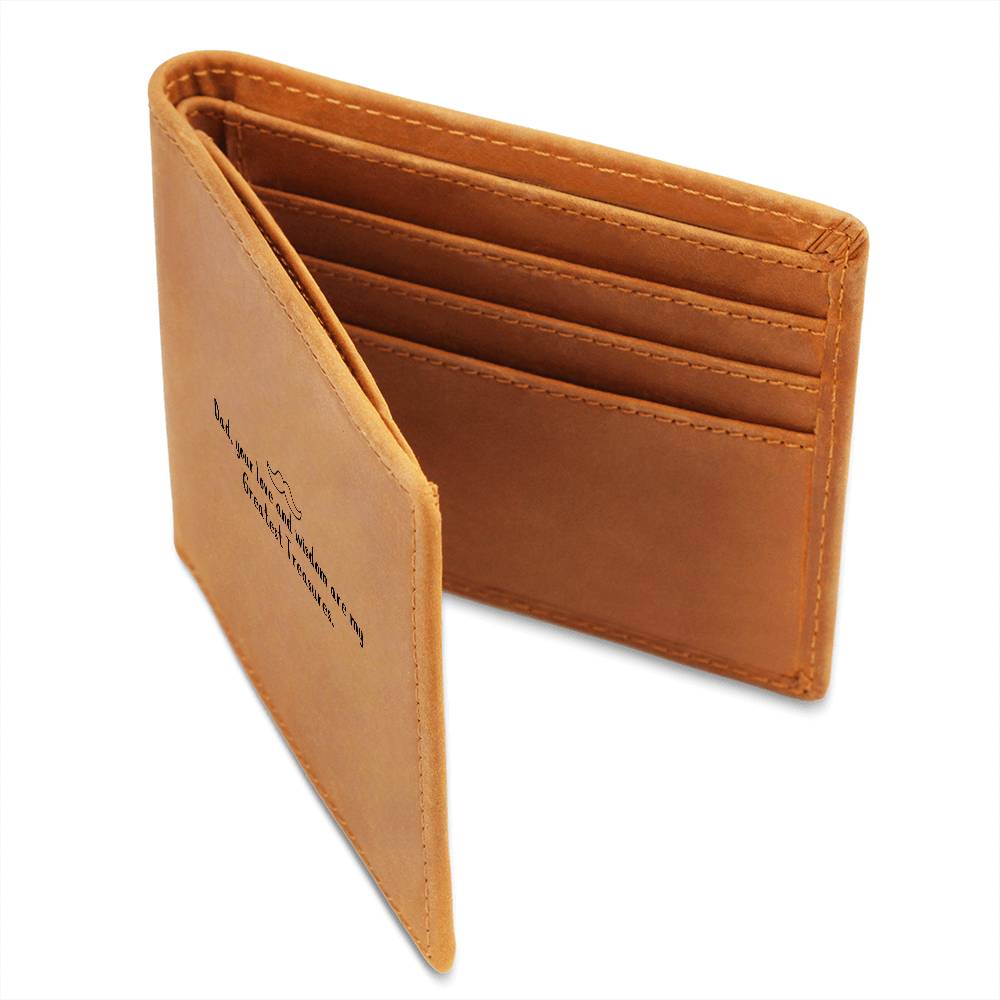 Wallet for Dad - Leather Wallet for Him - Gifts for Fathers on Christmas - Son to dad gift