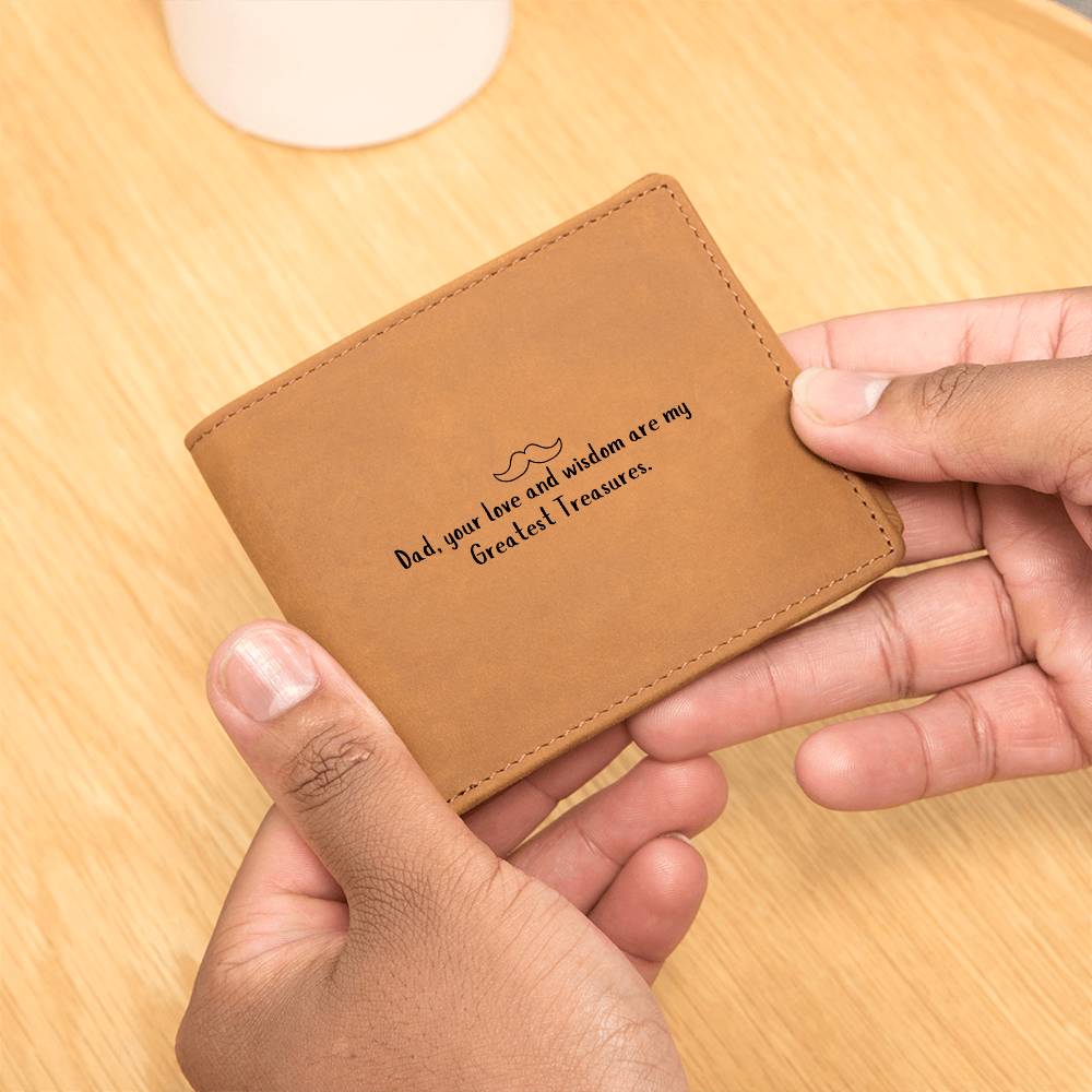 Wallet for Dad - Leather Wallet for Him - Gifts for Fathers on Christmas - Son to dad gift