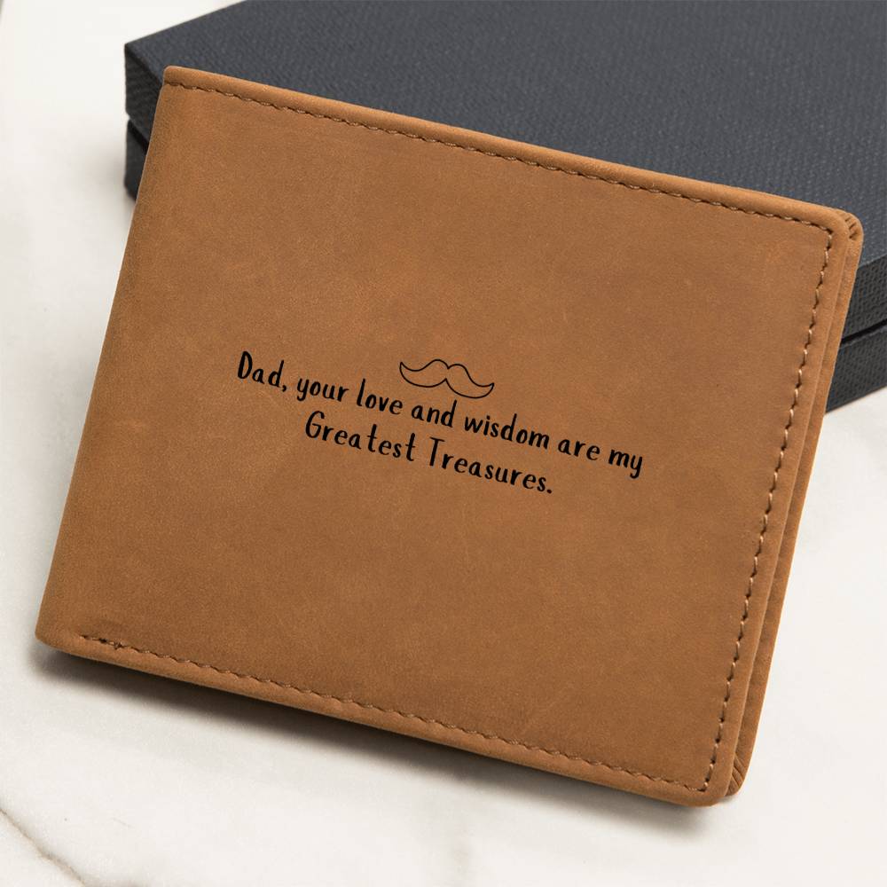 Wallet for Dad - Leather Wallet for Him - Gifts for Fathers on Christmas - Son to dad gift