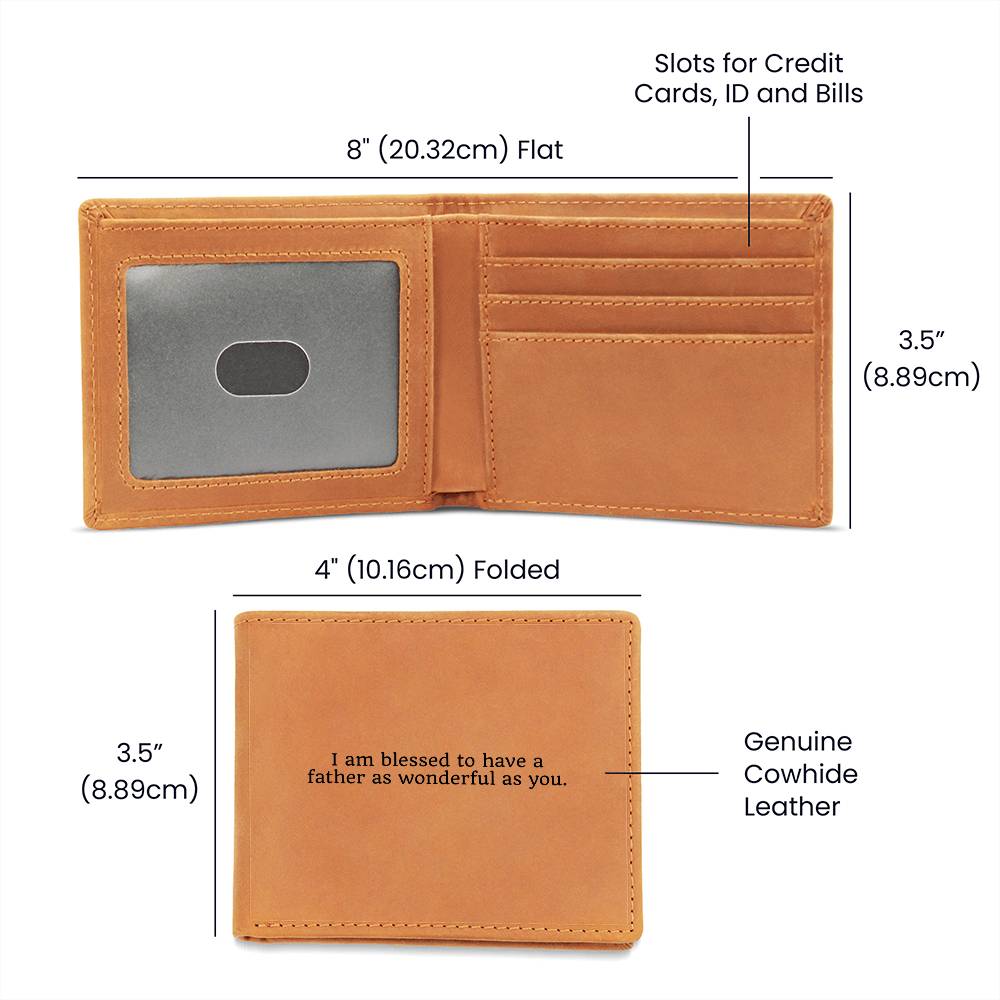 A Dad Gift To My Dad - Wallet for Dad - Leather Wallet for Him - Gifts for Fathers on Christmas