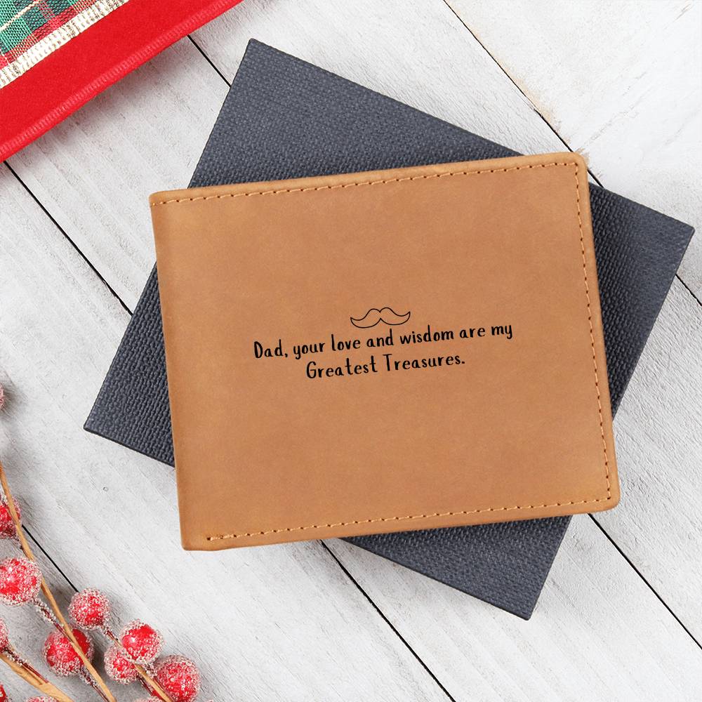 Wallet for Dad - Leather Wallet for Him - Gifts for Fathers on Christmas - Son to dad gift