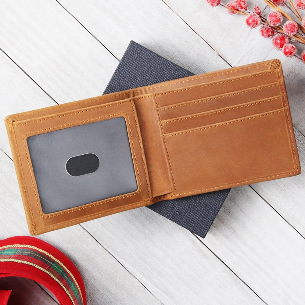 A Dad Gift To My Dad - Wallet for Dad - Leather Wallet for Him - Gifts for Fathers on Christmas