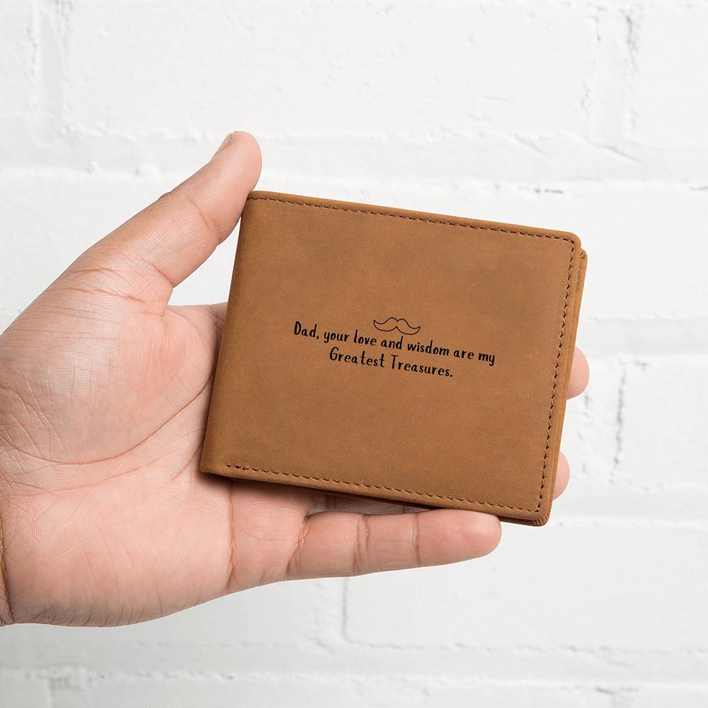 Wallet for Dad - Leather Wallet for Him - Gifts for Fathers on Christmas - Son to dad gift