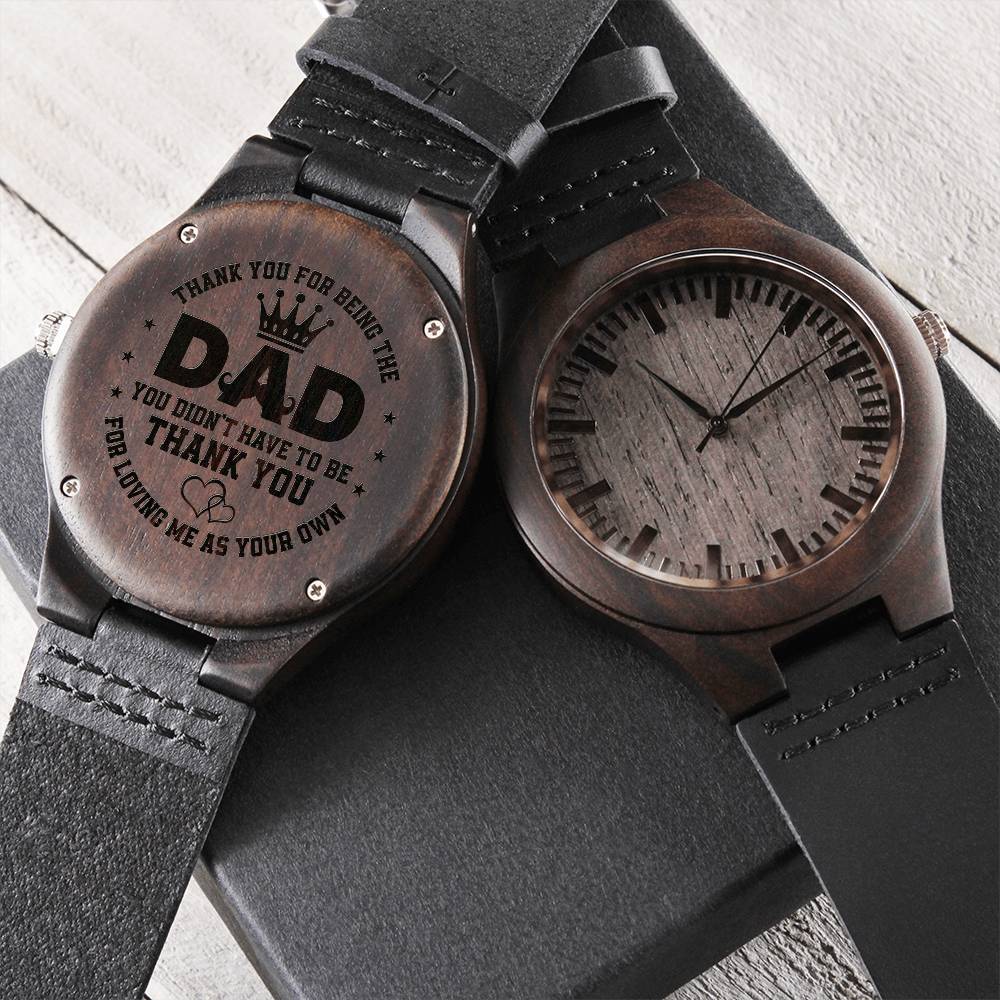 DAD To My Dad Engraved Wooden Watch - Best gifts for Dad on Christmas