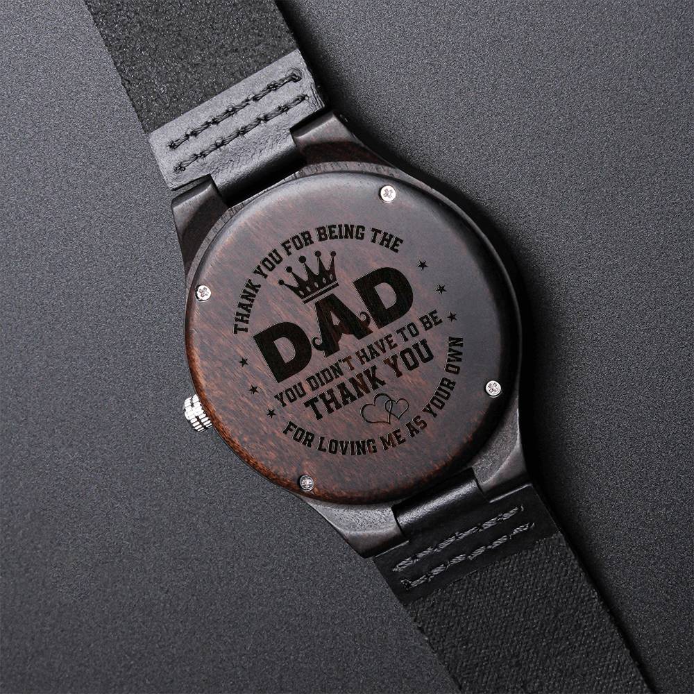 DAD To My Dad Engraved Wooden Watch - Best gifts for Dad on Christmas