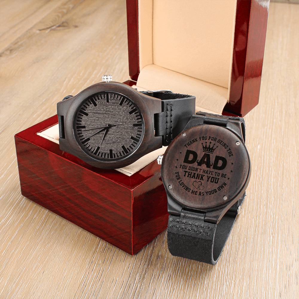 DAD To My Dad Engraved Wooden Watch - Best gifts for Dad on Christmas