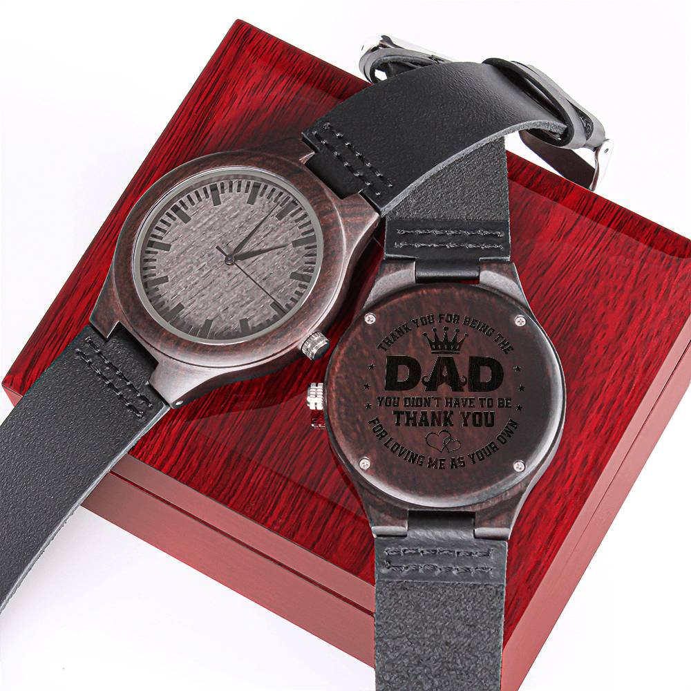 DAD To My Dad Engraved Wooden Watch - Best gifts for Dad on Christmas