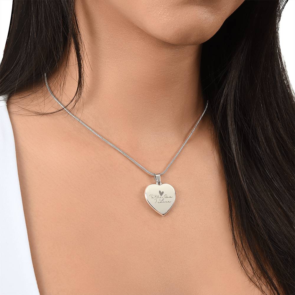 To my Wife - To the One I love - Dedicated to the one i love - Heart Heart Necklace