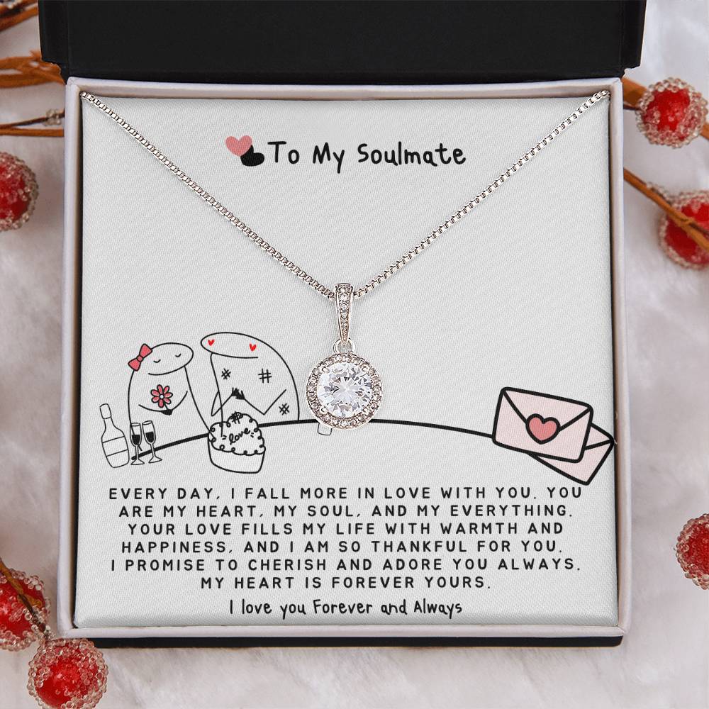 To my Soulmate Necklace - I fall more in Love With You - Soulmate Necklace