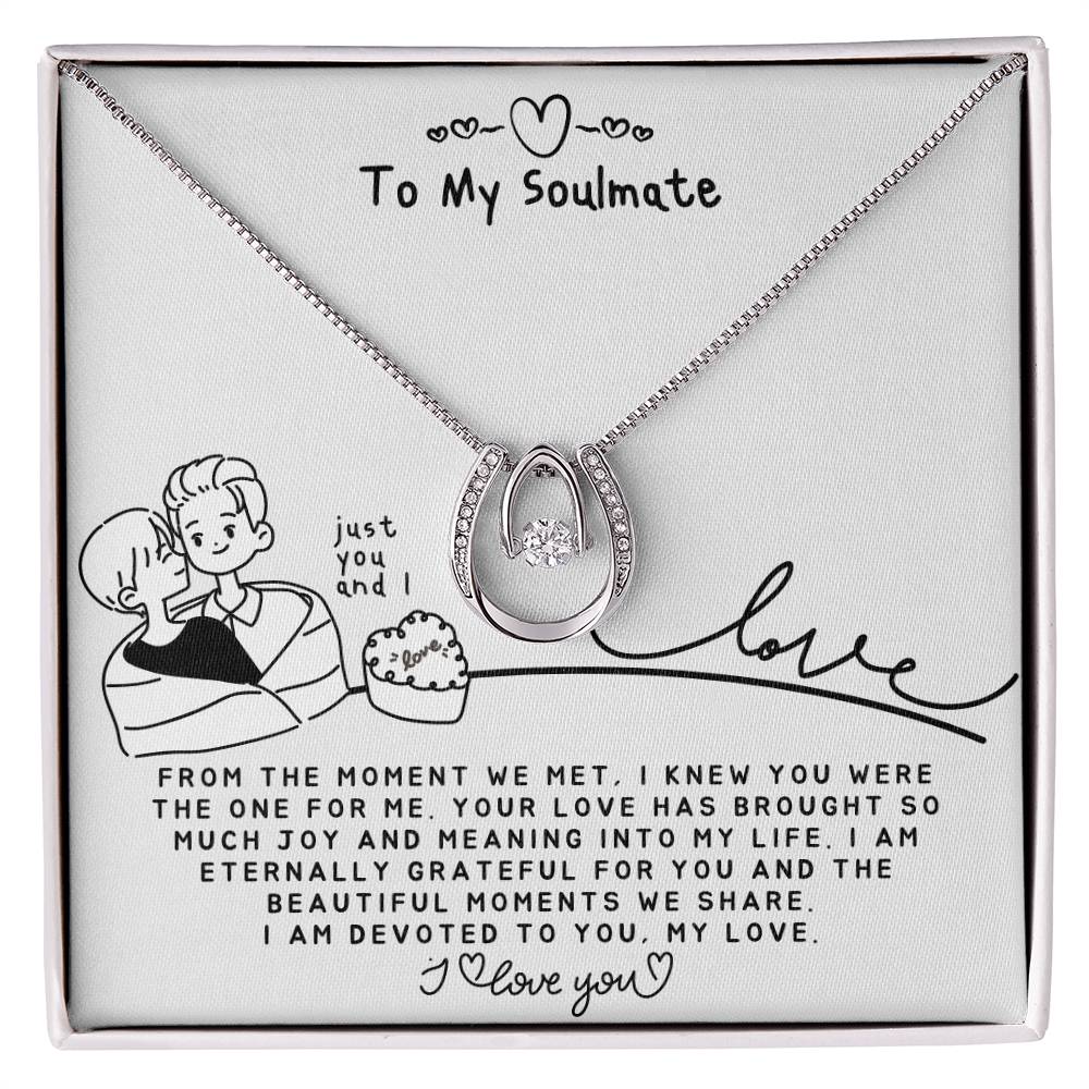 To my Soulmate Necklace - Soulmate Gift for Her - Romantic Gift for Christmas