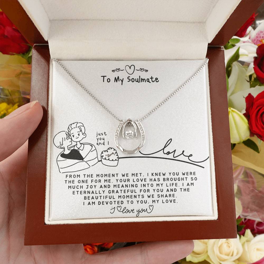 To my Soulmate Necklace - Soulmate Gift for Her - Romantic Gift for Christmas