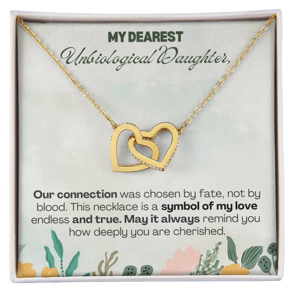 To Unbiological Daughter, Unbiological daughter necklace, Unbiological daughter gifts