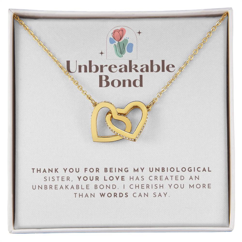 Unbiological Sister Gifts - Thank you for Being my Unbiological Sister - Unbiological Sister Necklaces