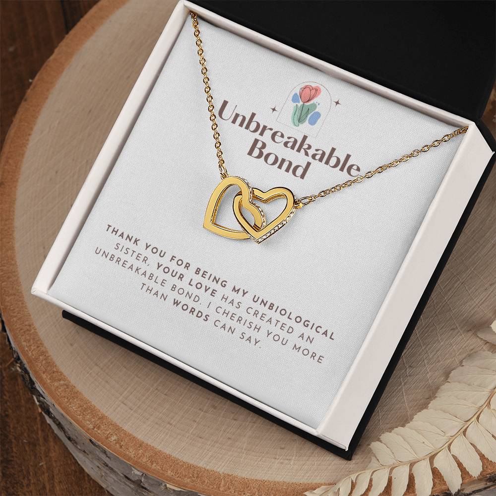 Unbiological Sister Gifts - Thank you for Being my Unbiological Sister - Unbiological Sister Necklaces