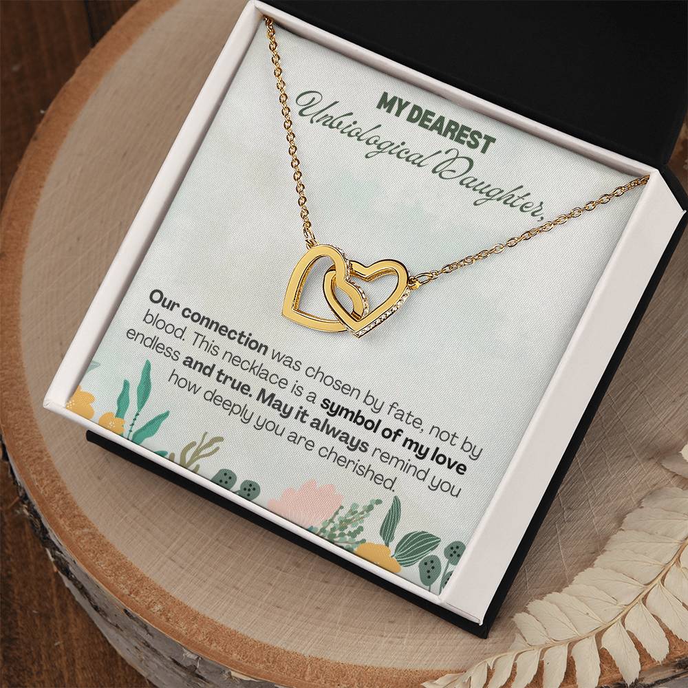 To Unbiological Daughter, Unbiological daughter necklace, Unbiological daughter gifts