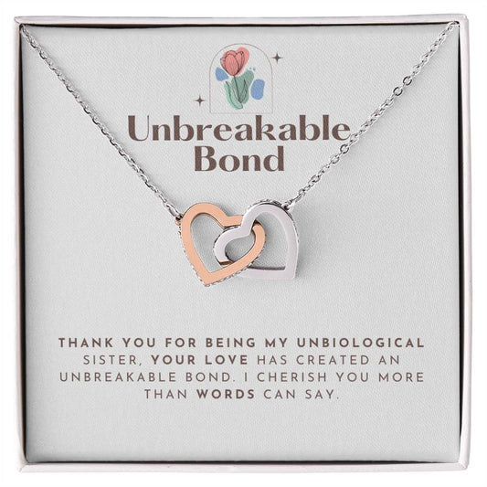 Unbiological Sister Gifts - Thank you for Being my Unbiological Sister - Unbiological Sister Necklaces