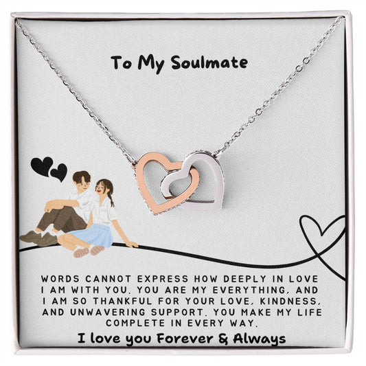 To my Soulmate Necklace - Romantic Gift for Girlfriend Birthday - Soulmate Necklace