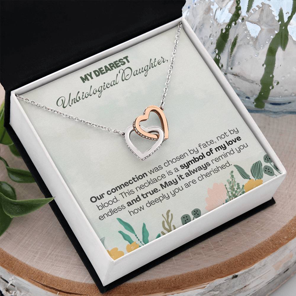 To Unbiological Daughter, Unbiological daughter necklace, Unbiological daughter gifts