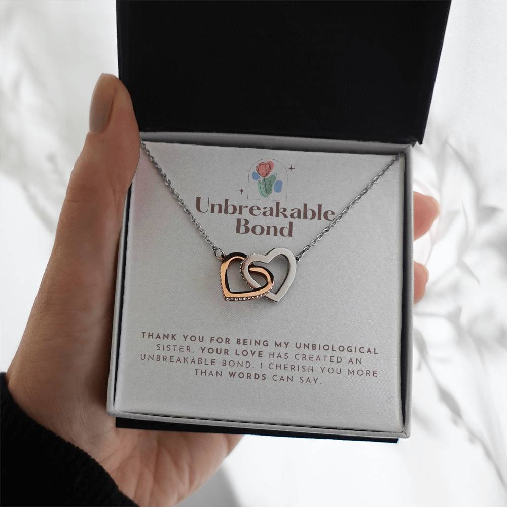 Unbiological Sister Gifts - Thank you for Being my Unbiological Sister - Unbiological Sister Necklaces