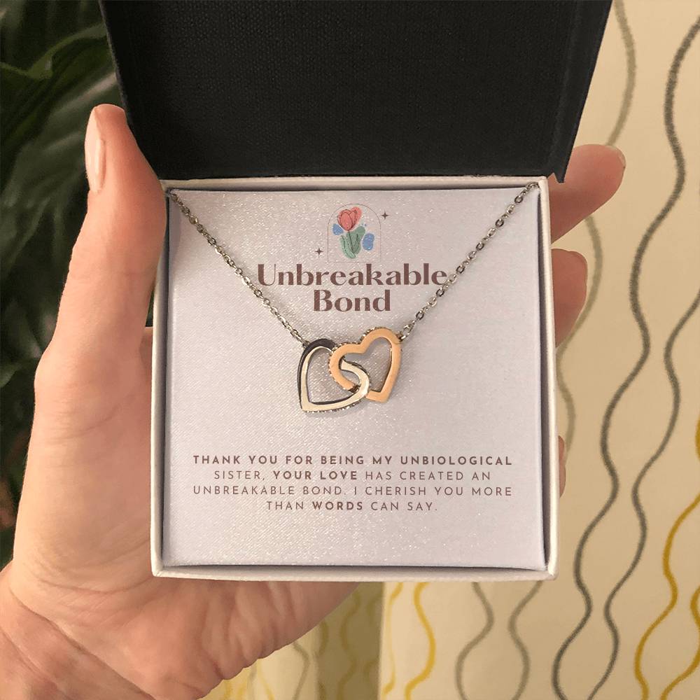 Unbiological Sister Gifts - Thank you for Being my Unbiological Sister - Unbiological Sister Necklaces