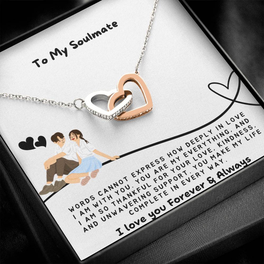 To my Soulmate Necklace - Romantic Gift for Girlfriend Birthday - Soulmate Necklace