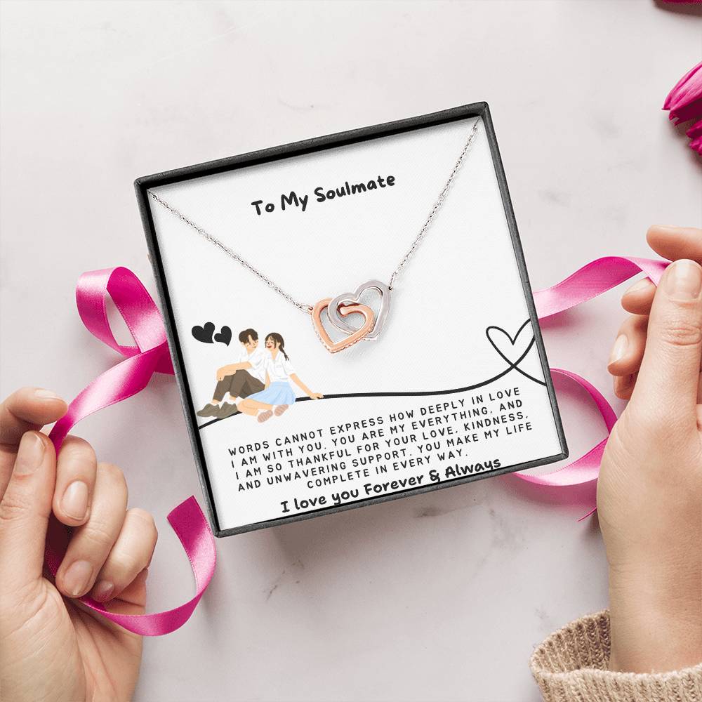 To my Soulmate Necklace - Romantic Gift for Girlfriend Birthday - Soulmate Necklace