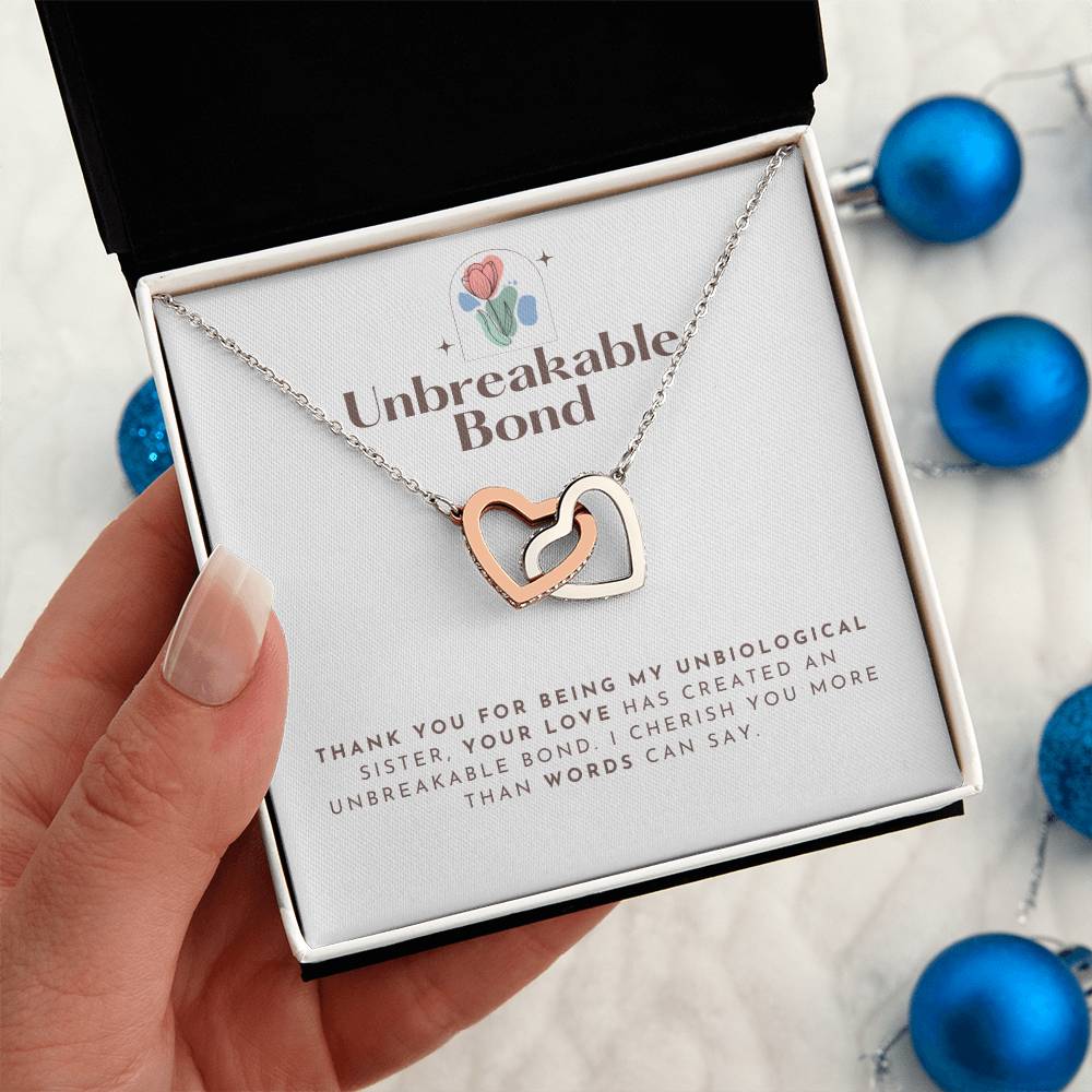 Unbiological Sister Gifts - Thank you for Being my Unbiological Sister - Unbiological Sister Necklaces