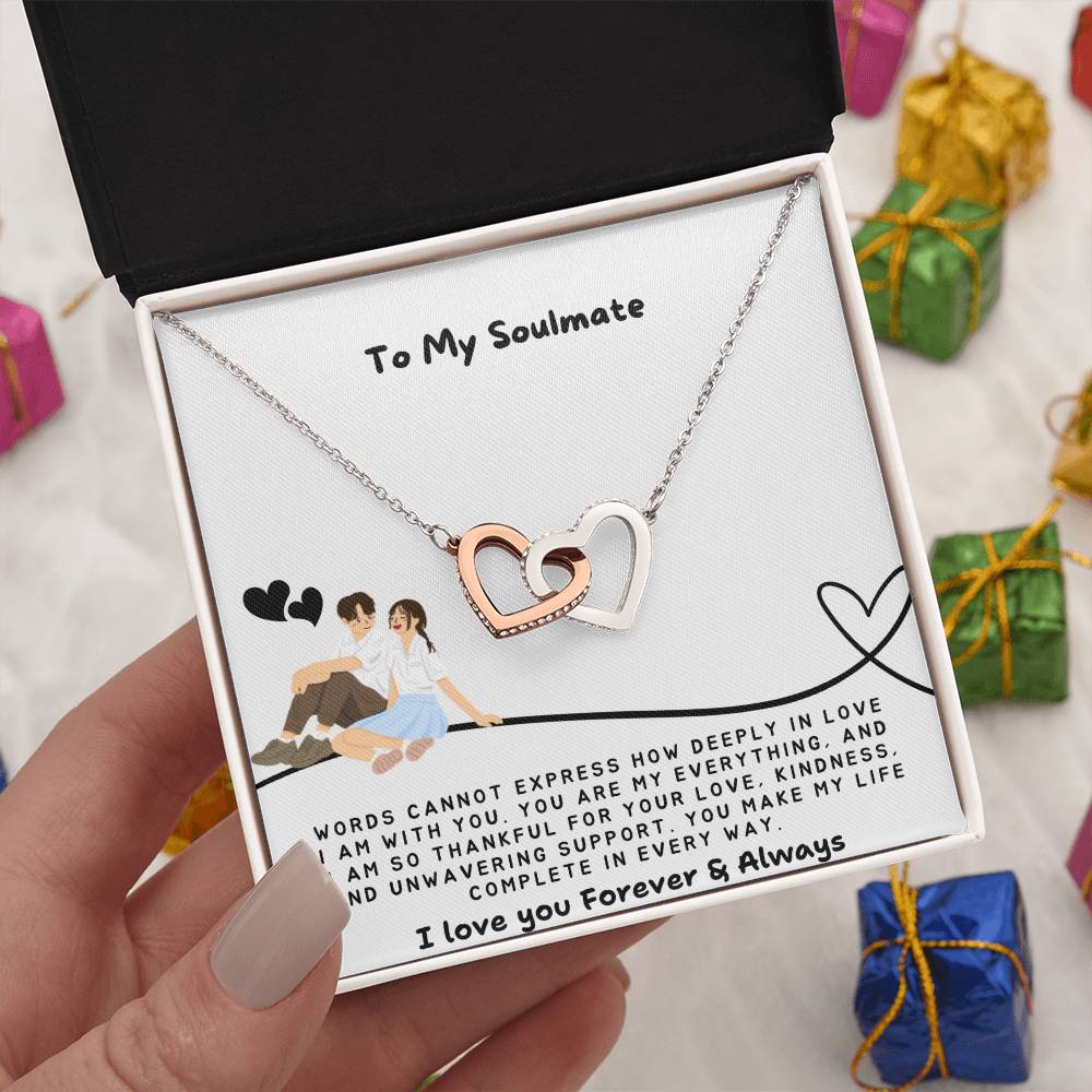 To my Soulmate Necklace - Romantic Gift for Girlfriend Birthday - Soulmate Necklace