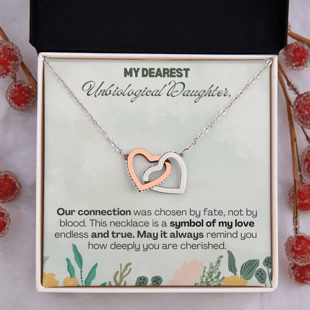 To Unbiological Daughter, Unbiological daughter necklace, Unbiological daughter gifts