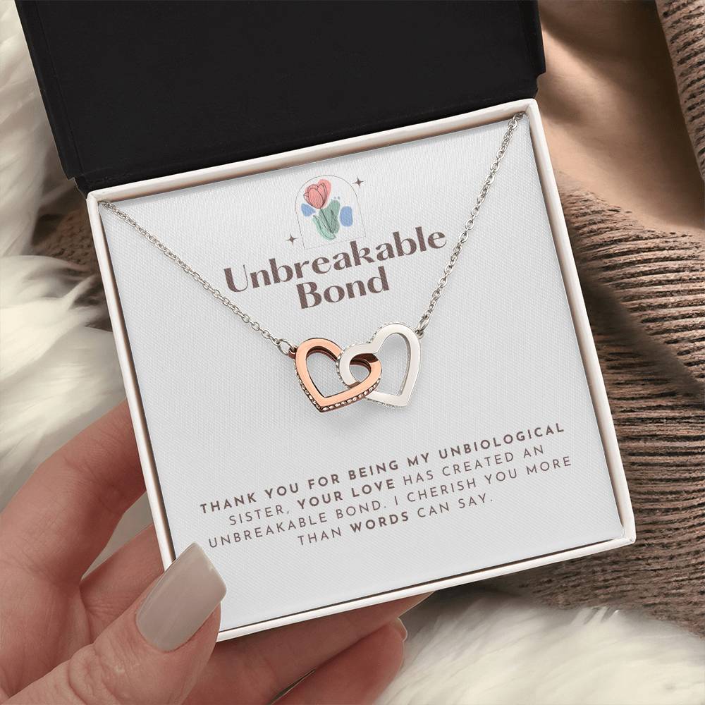 Unbiological Sister Gifts - Thank you for Being my Unbiological Sister - Unbiological Sister Necklaces