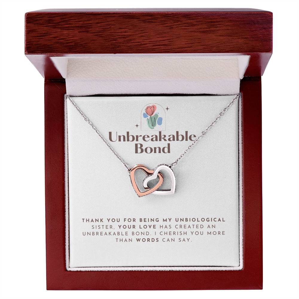 Unbiological Sister Gifts - Thank you for Being my Unbiological Sister - Unbiological Sister Necklaces