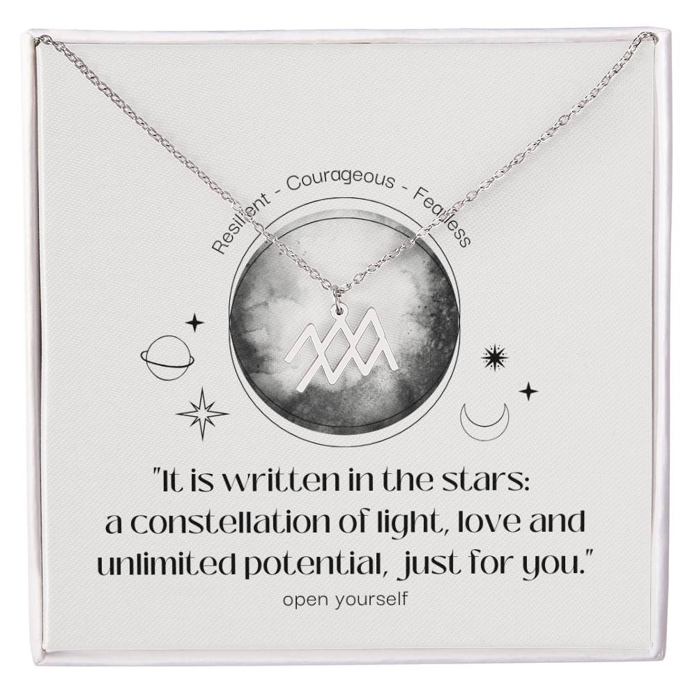 Zodiac Symbol Necklace - Astrology Necklace - Zodiac Jewelry - Mindfulness Jewelry