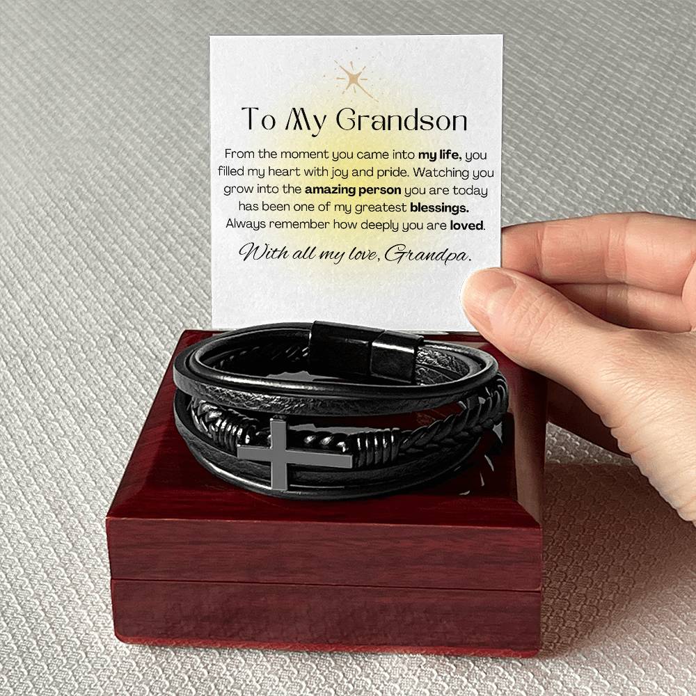 Bracelet for Grandson - Presents for Grandson - Grandson Graduation Gift