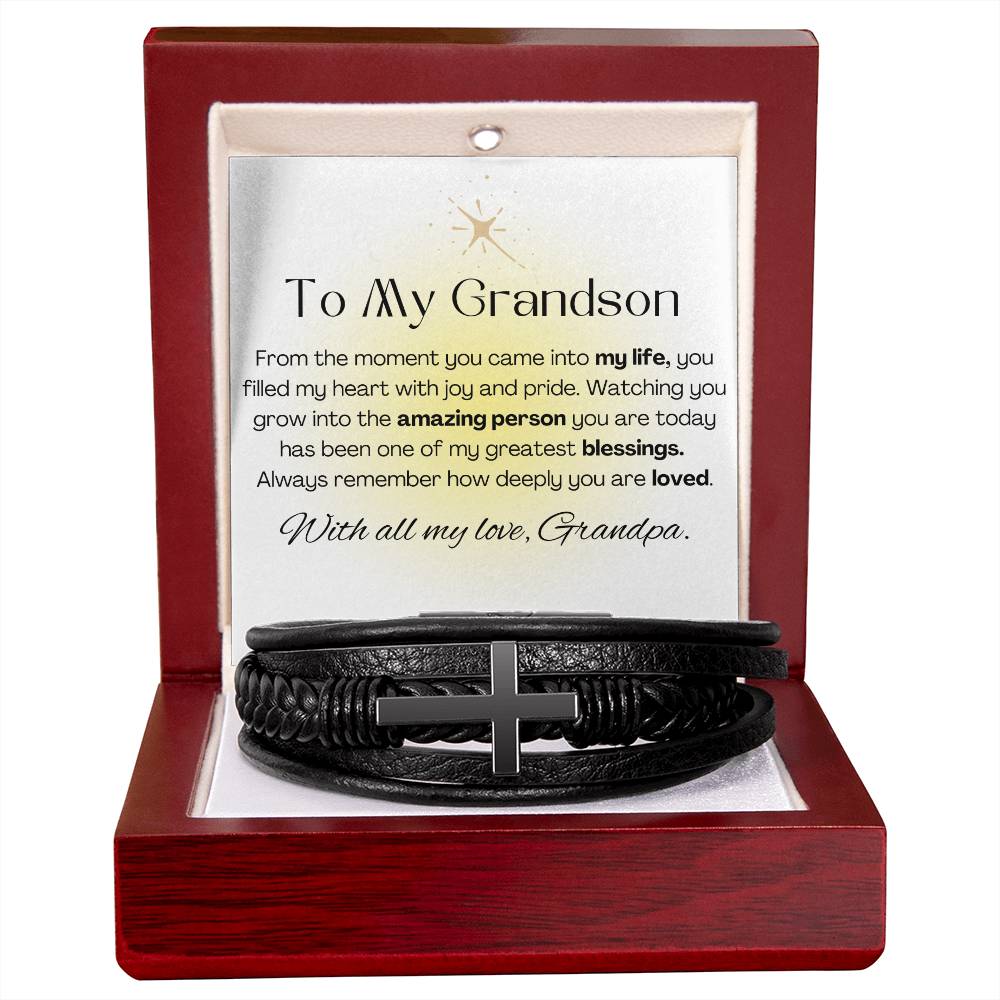 Bracelet for Grandson - Presents for Grandson - Grandson Graduation Gift