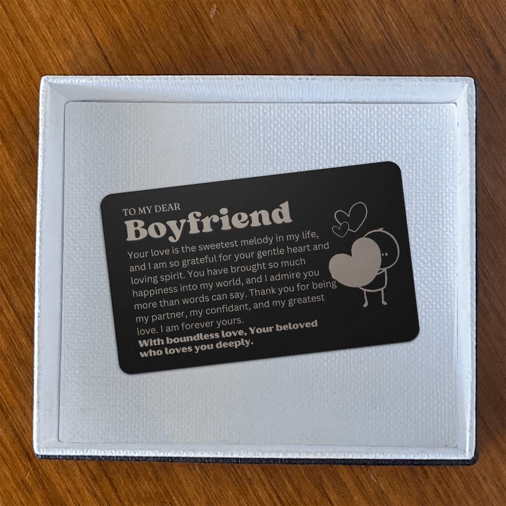 Best Birthday Present Boyfriend - 1st Anniversary Boyfriend Gifts - Sentimental Boyfriend Gift