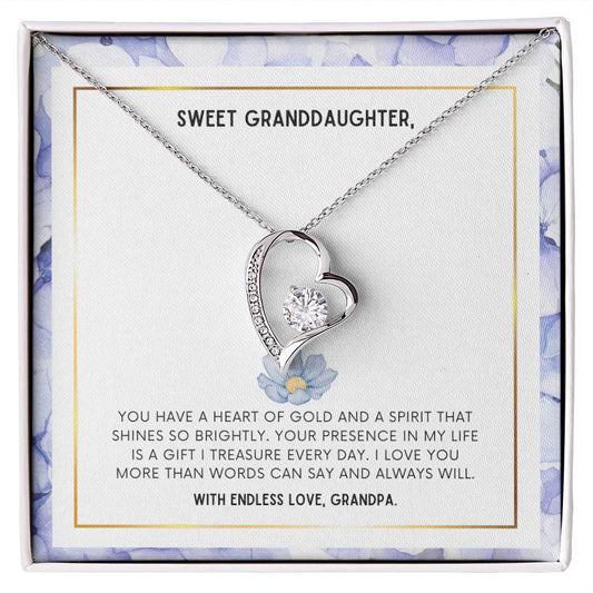 To my Granddaughter - Granddaughter Necklace - Granddaughter Gift  from Grandpa - Granddaughter Birthday Gifts